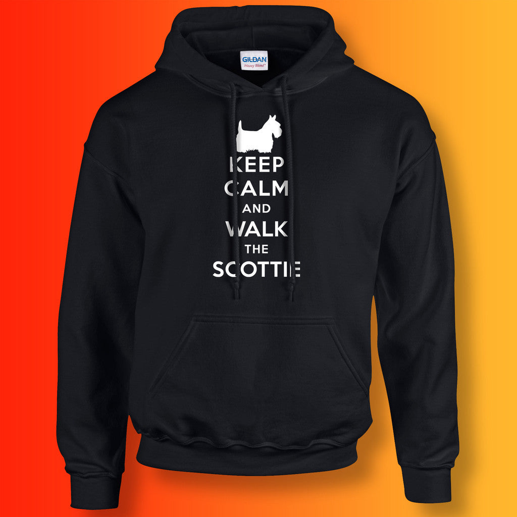Keep Calm and Walk The Scottie Hoodie Black