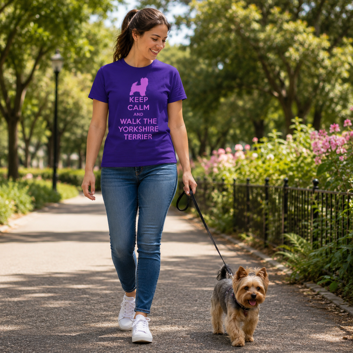 Keep Calm and Walk The Yorkshire Terrier T-Shirt