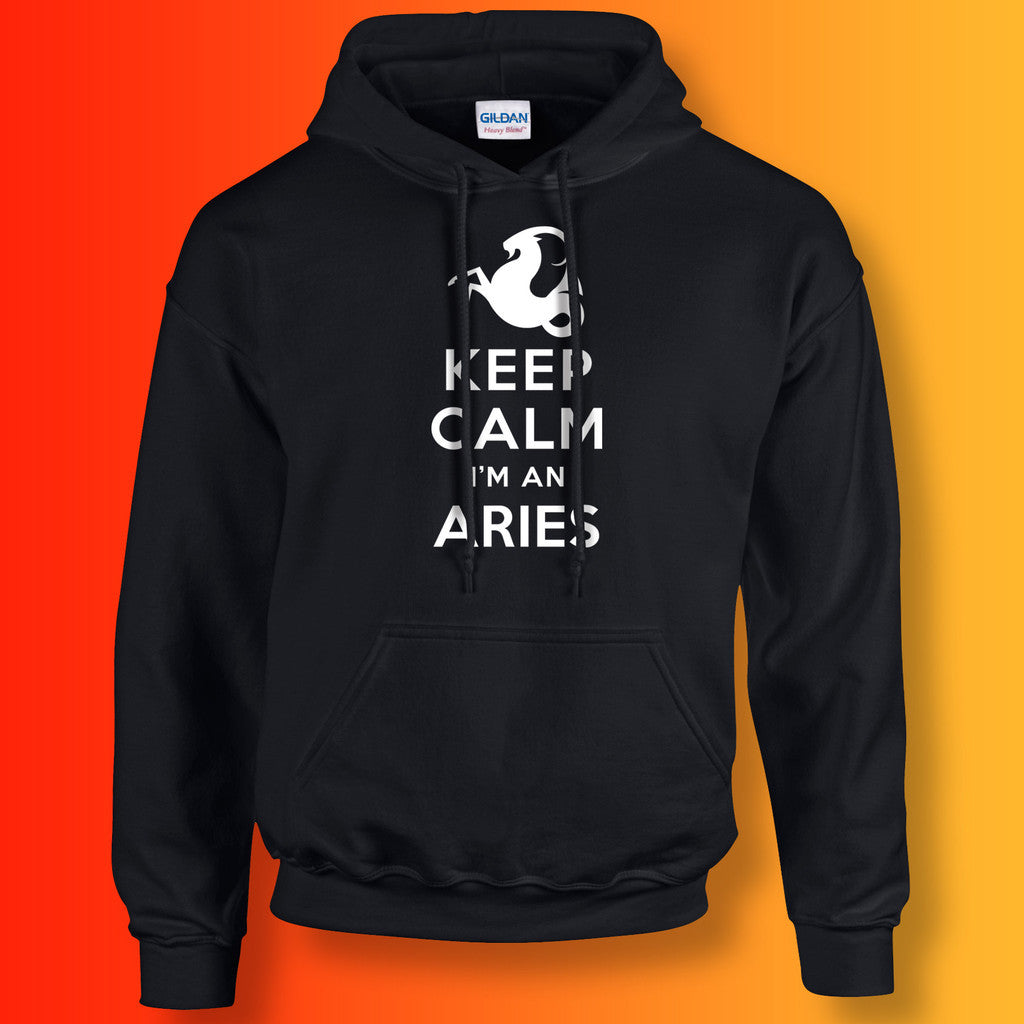 Keep Calm I'm an Aries Hoodie Black