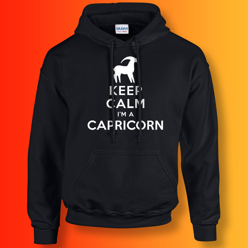 Keep Calm I'm a Capricorn Hoodie Black
