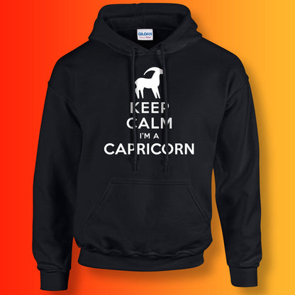 Keep Calm I'm a Capricorn Hoodie Black