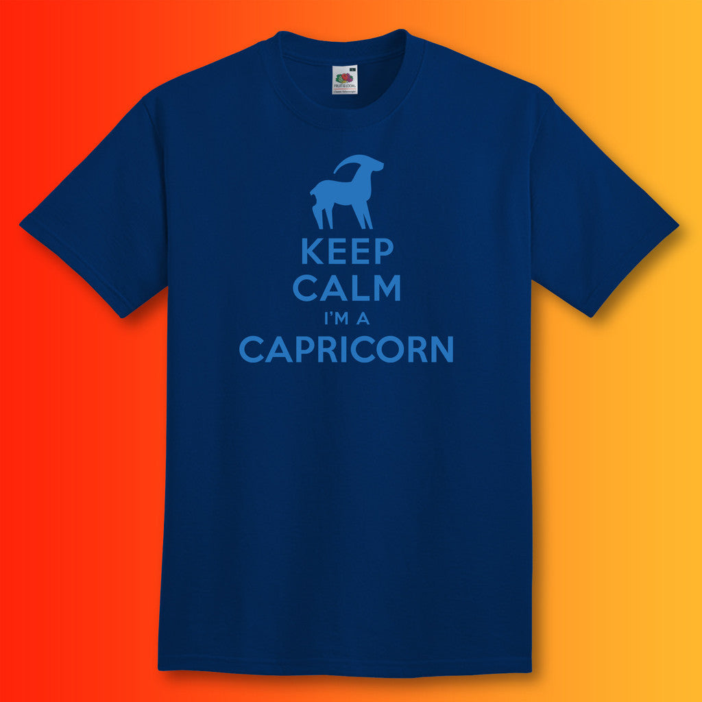 Keep Calm I'm a Capricorn T-Shirt Navy