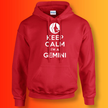 Keep Calm I'm a Gemini Hoodie Red