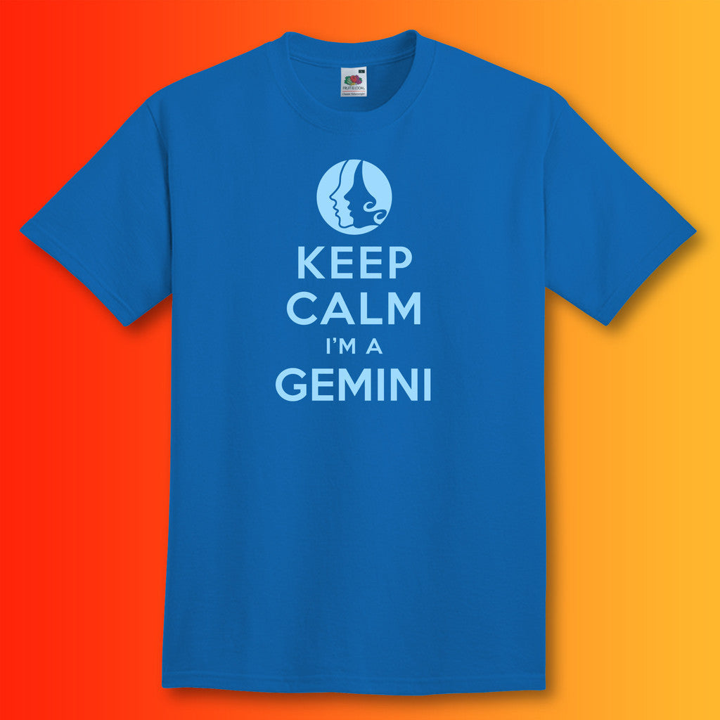 Keep Calm I'm a Gemini T-Shirt Royal Blue
