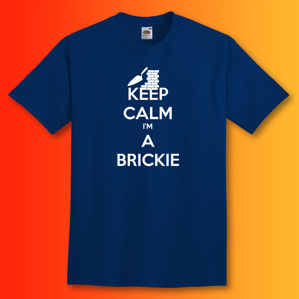Keep Calm I'm a Brickie T-Shirt Navy