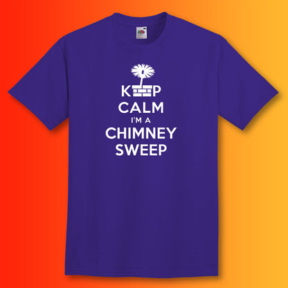 Keep Calm I'm a Chimney Sweep T-Shirt Purple