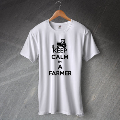 Keep Calm I'm a Farmer T-Shirt White