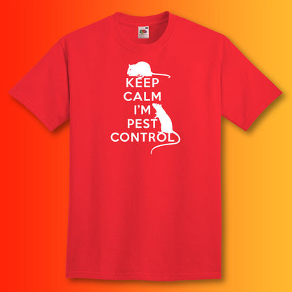 Keep Calm I'm Pest Control T-Shirt Red