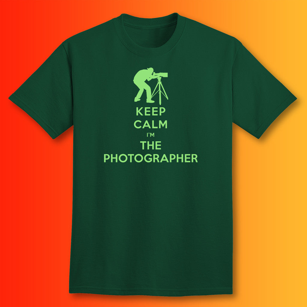 Keep Calm I'm The Photographer T-Shirt Bottle Green