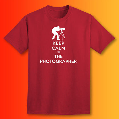 Keep Calm I'm The Photographer T-Shirt Brick Red