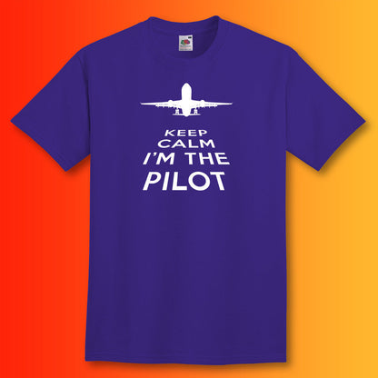 Keep Calm I'm The Pilot T-Shirt Purple