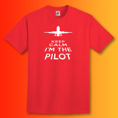 Keep Calm I'm The Pilot T-Shirt Red