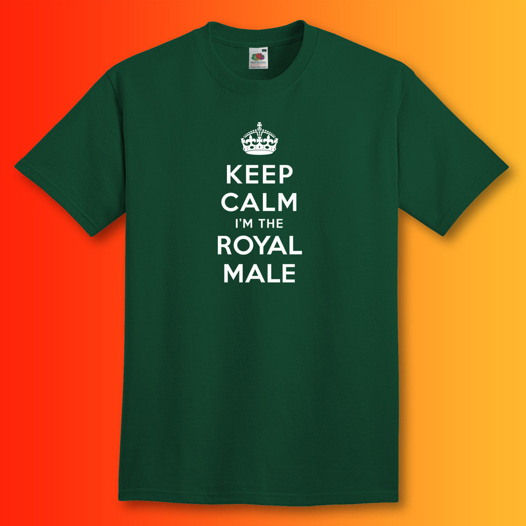 Keep Calm I'm the Royal Male T-Shirt Bottle Green