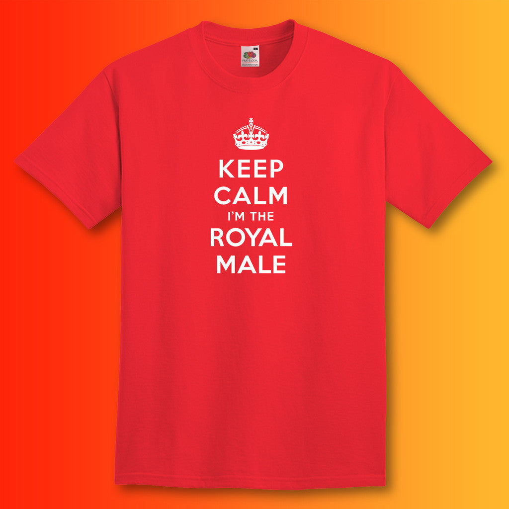 Keep Calm I'm the Royal Male T-Shirt Red