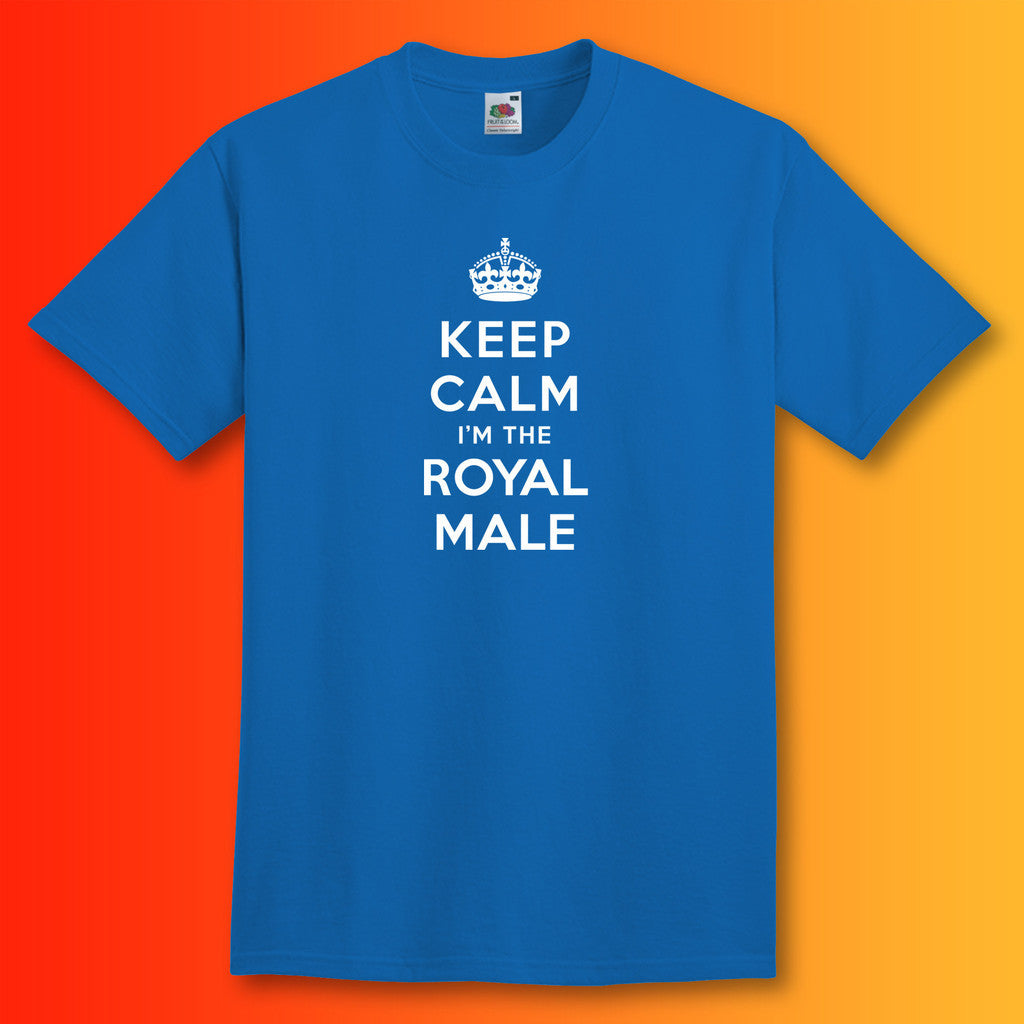 Keep Calm I'm the Royal Male T-Shirt Royal Blue