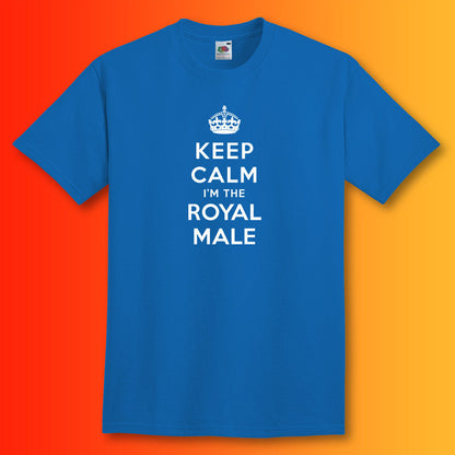 Keep Calm I'm the Royal Male T-Shirt Royal Blue