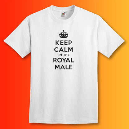Keep Calm I'm the Royal Male T-Shirt White