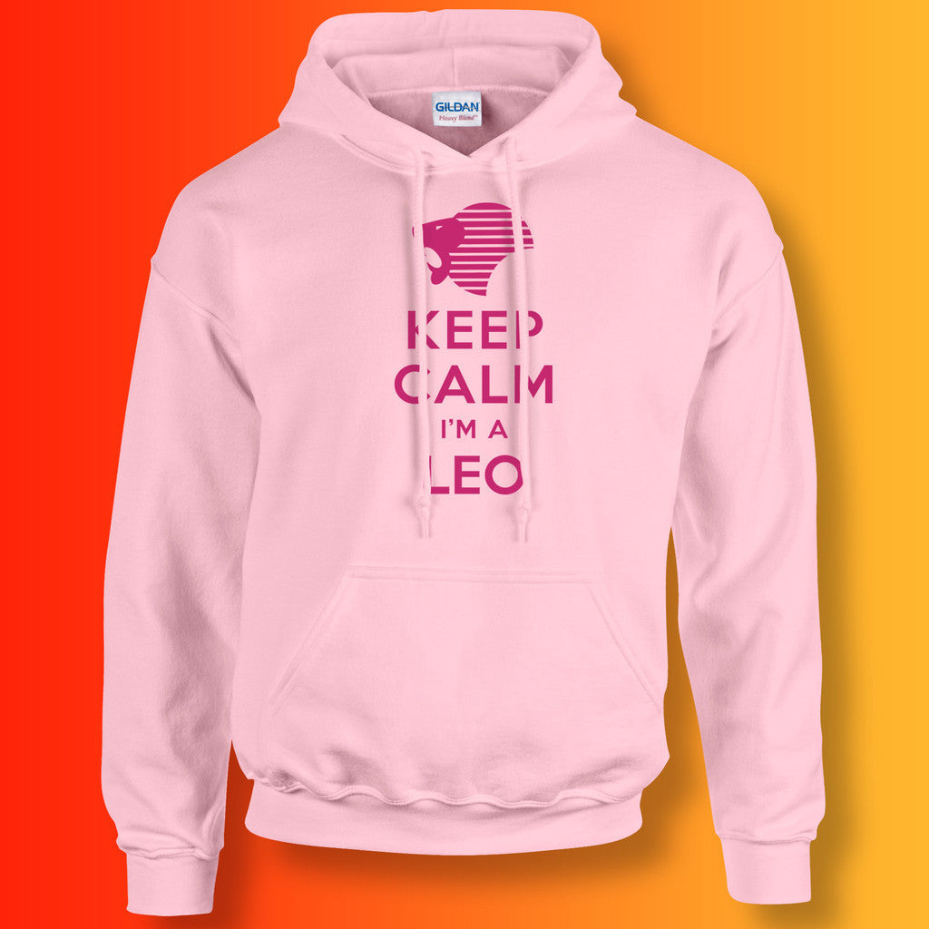 Keep Calm I'm a Leo Hoodie Light Pink