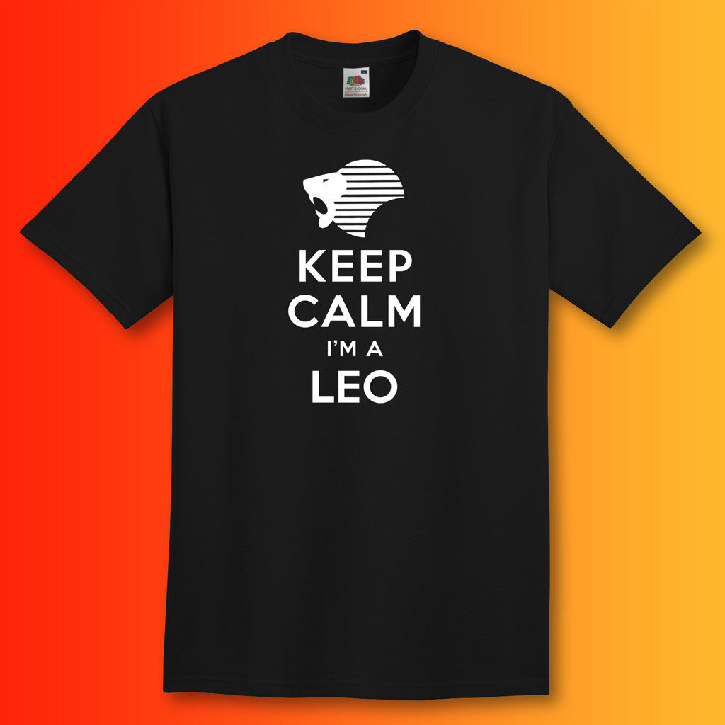Keep Calm I'm a Leo T-Shirt Black