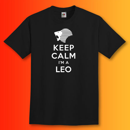 Keep Calm I'm a Leo T-Shirt Black