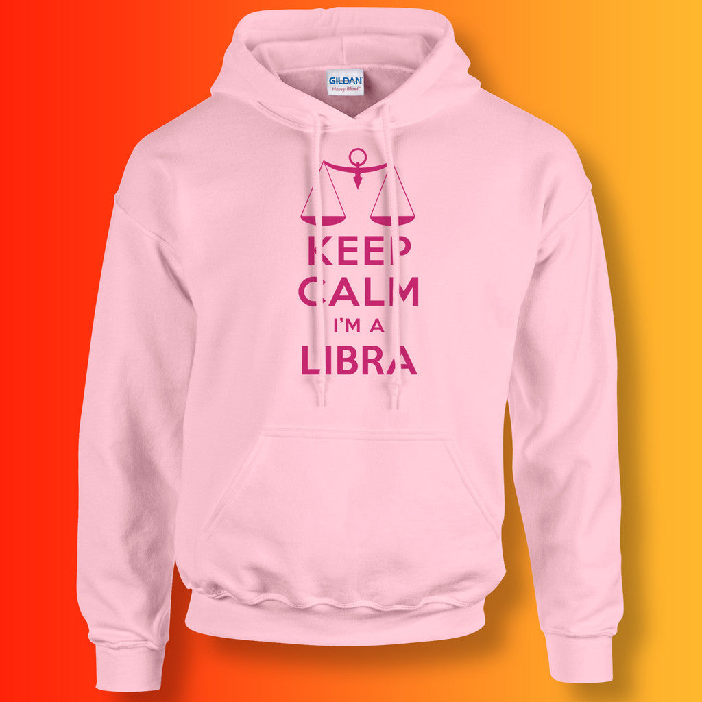 Keep Calm I'm a Libra Hoodie Light Pink