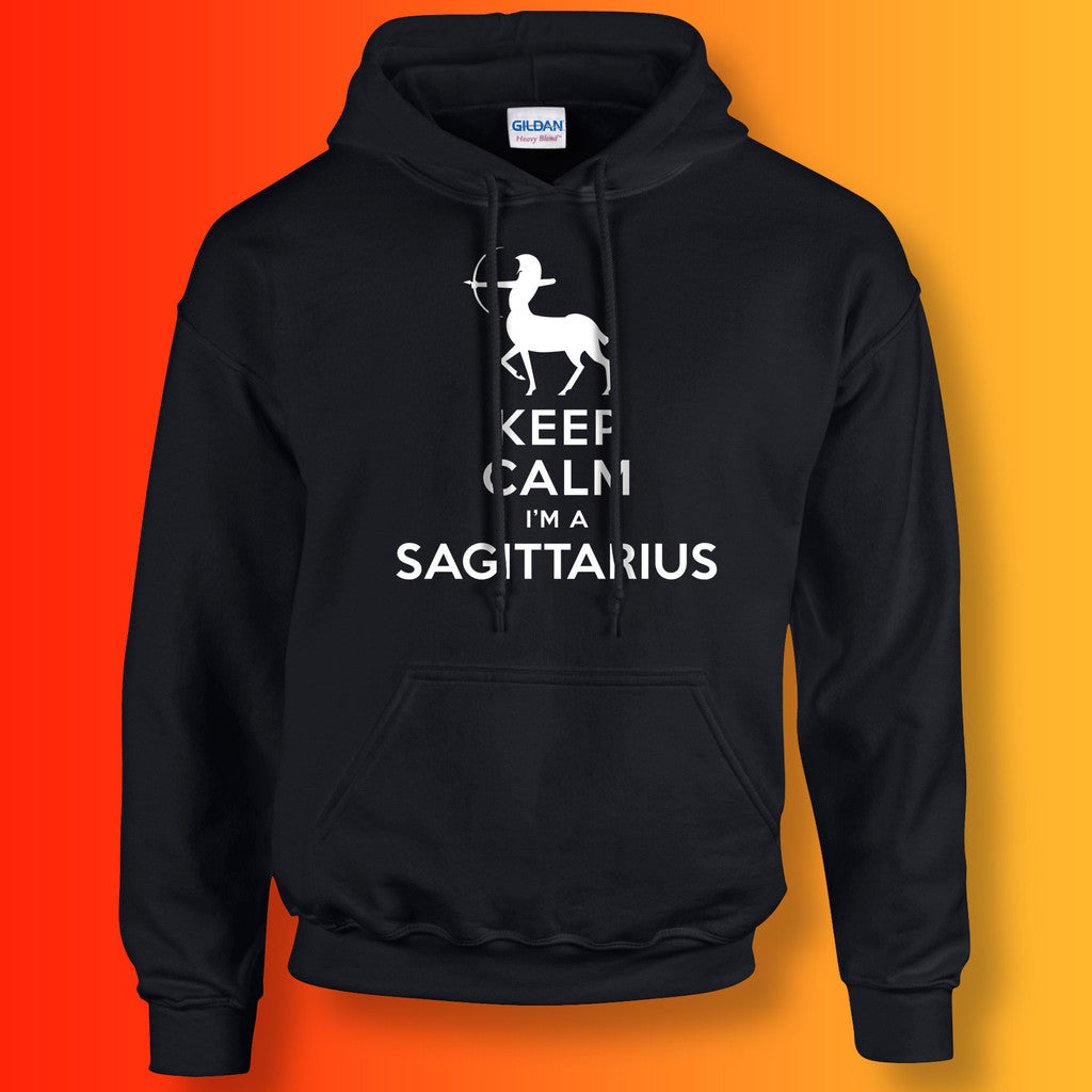 Keep Calm I'm a Sagittarius Hoodie Black