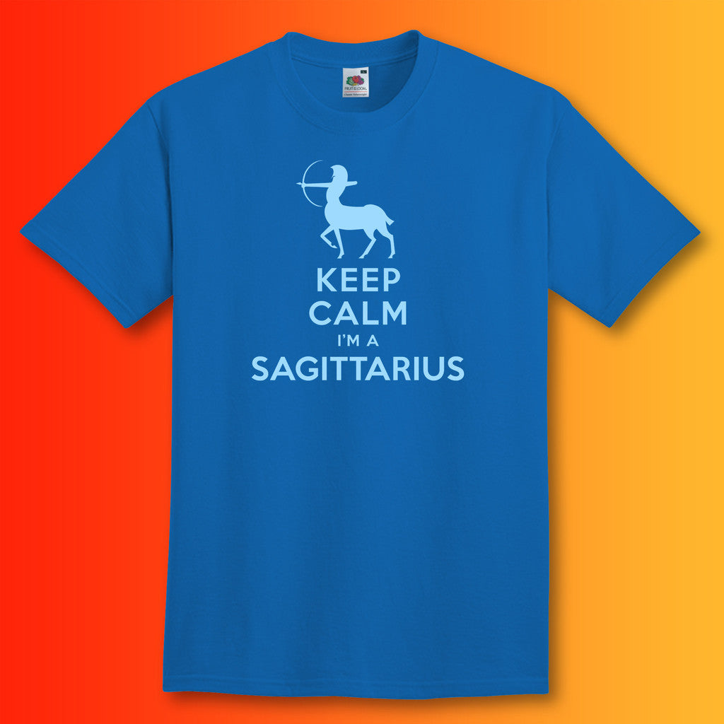 Keep Calm I'm a Sagittarius T-Shirt Royal Blue