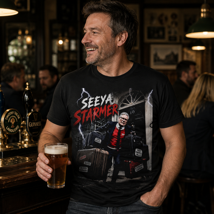 Seeya Keir Starmer Prime Minister Quits Downing Street T Shirt