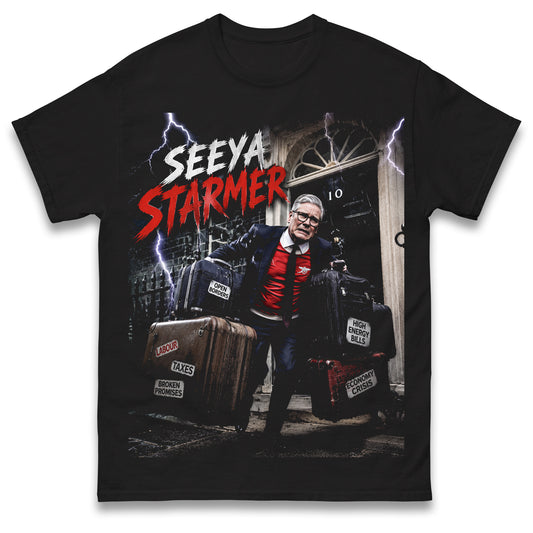 Seeya Keir Starmer Prime Minister Quits Downing Street T Shirt
