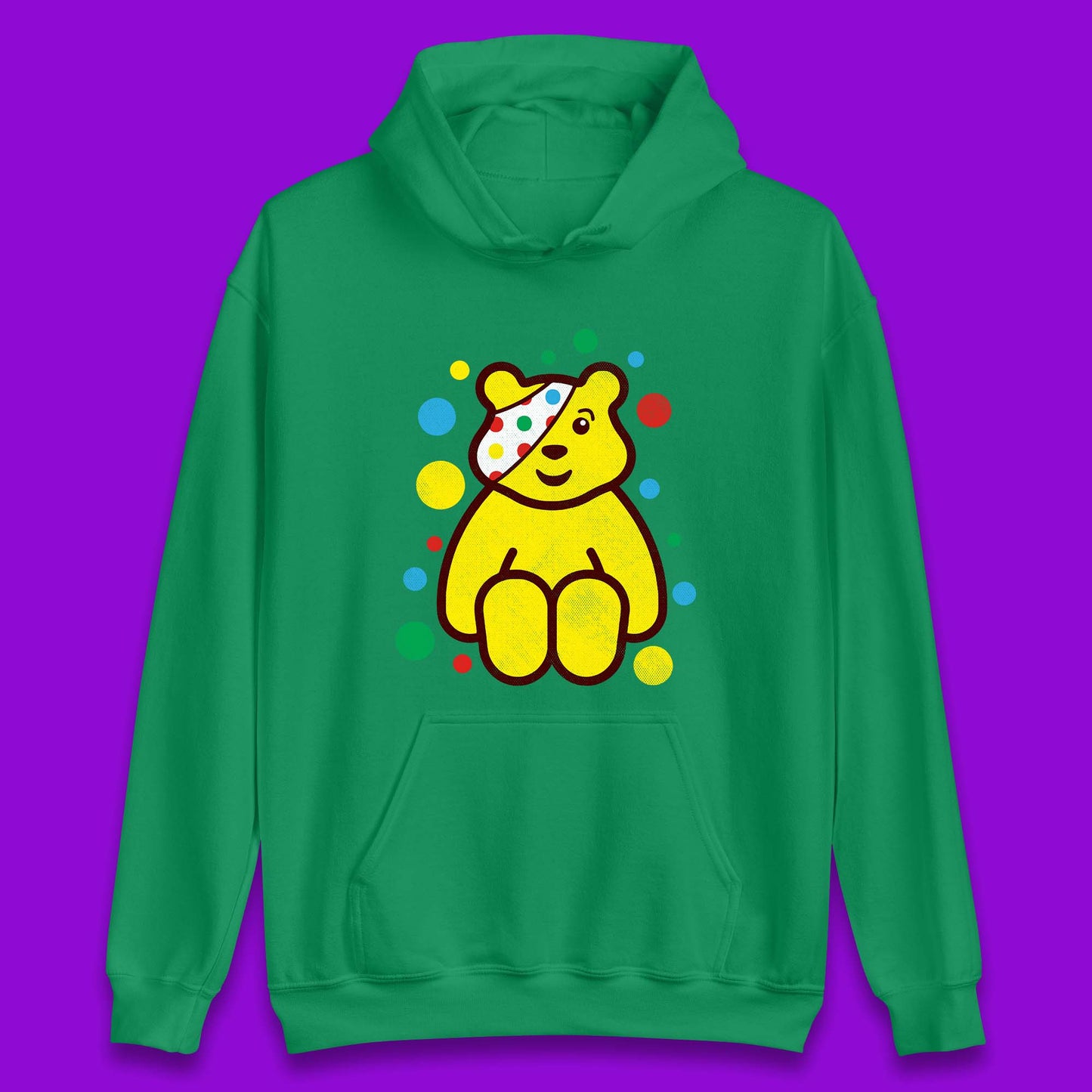 Children In Need Sitting Spotty Pudsey Bear Charity Raising Spotty Day Unisex Hoodie