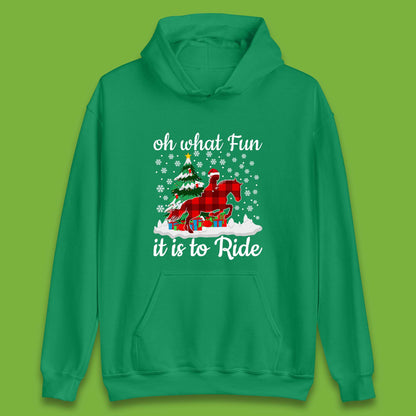 horse riding christmas hoodie