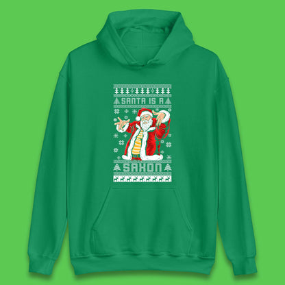 Santa is A Saxon Christmas Unisex Hoodie