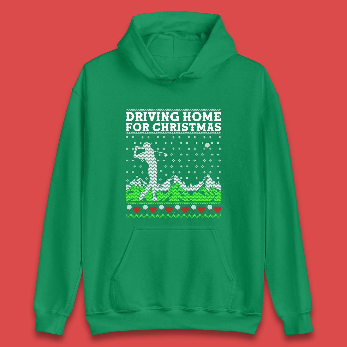 Driving Home For Christmas Golf Unisex Hoodie