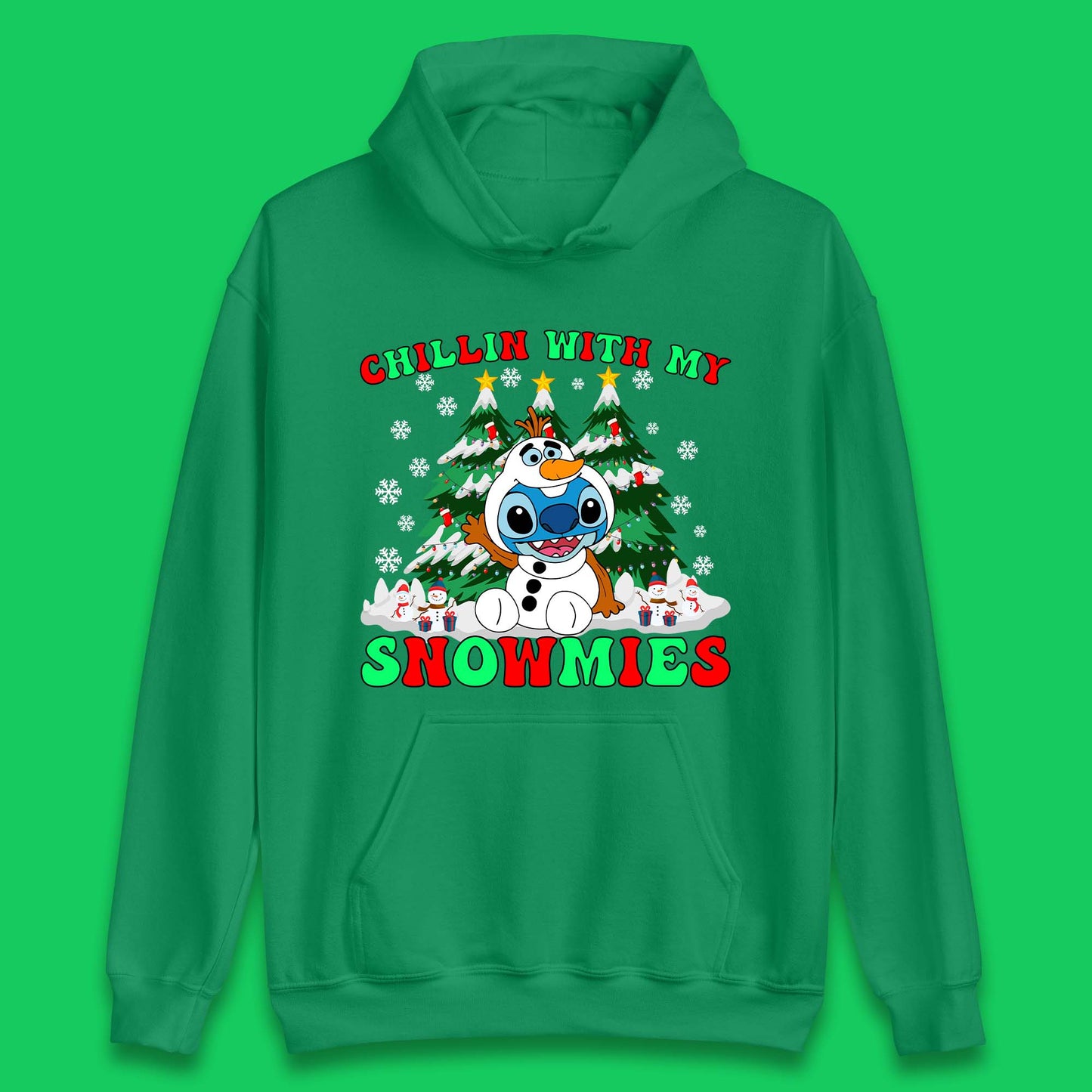 Snowman Stitch Christmas Unisex Hoodie