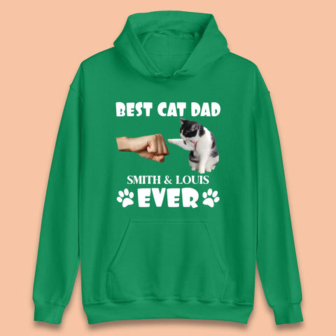 Personalised Best Cat Dad Ever Unisex Hoodie