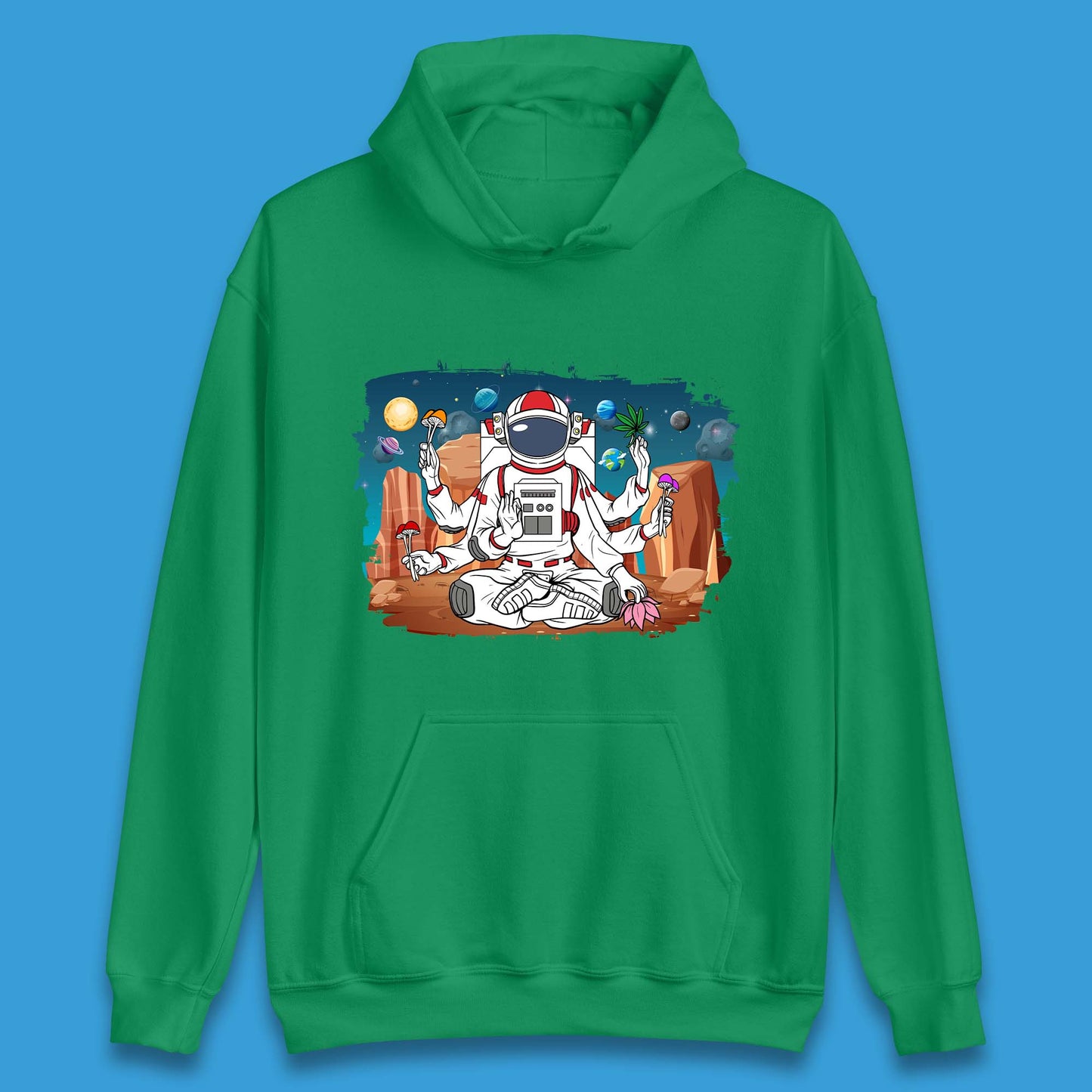Meditating Astronaut Yoga Unisex Hoodie