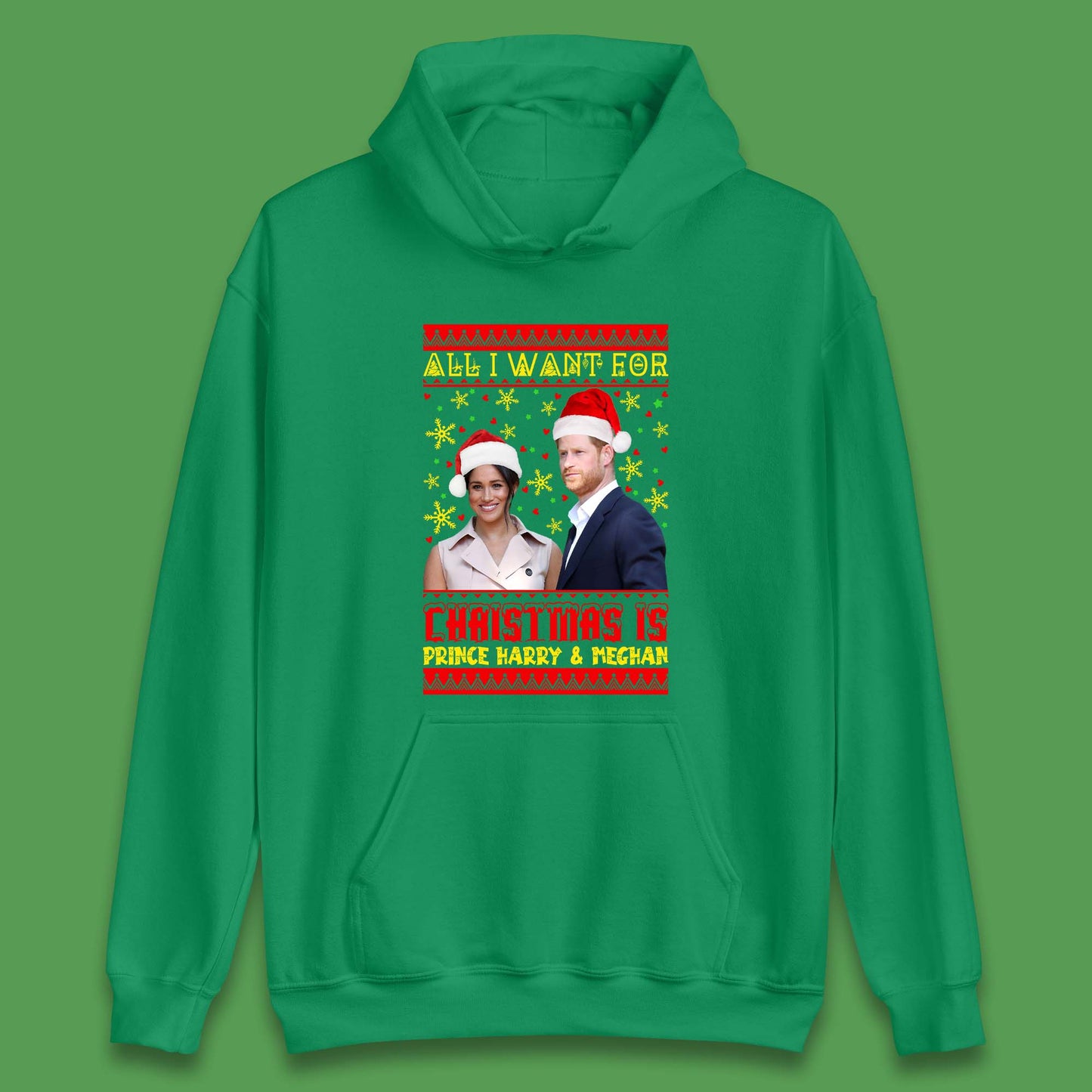 Prince Harry & Meghan Christmas Unisex Hoodie
