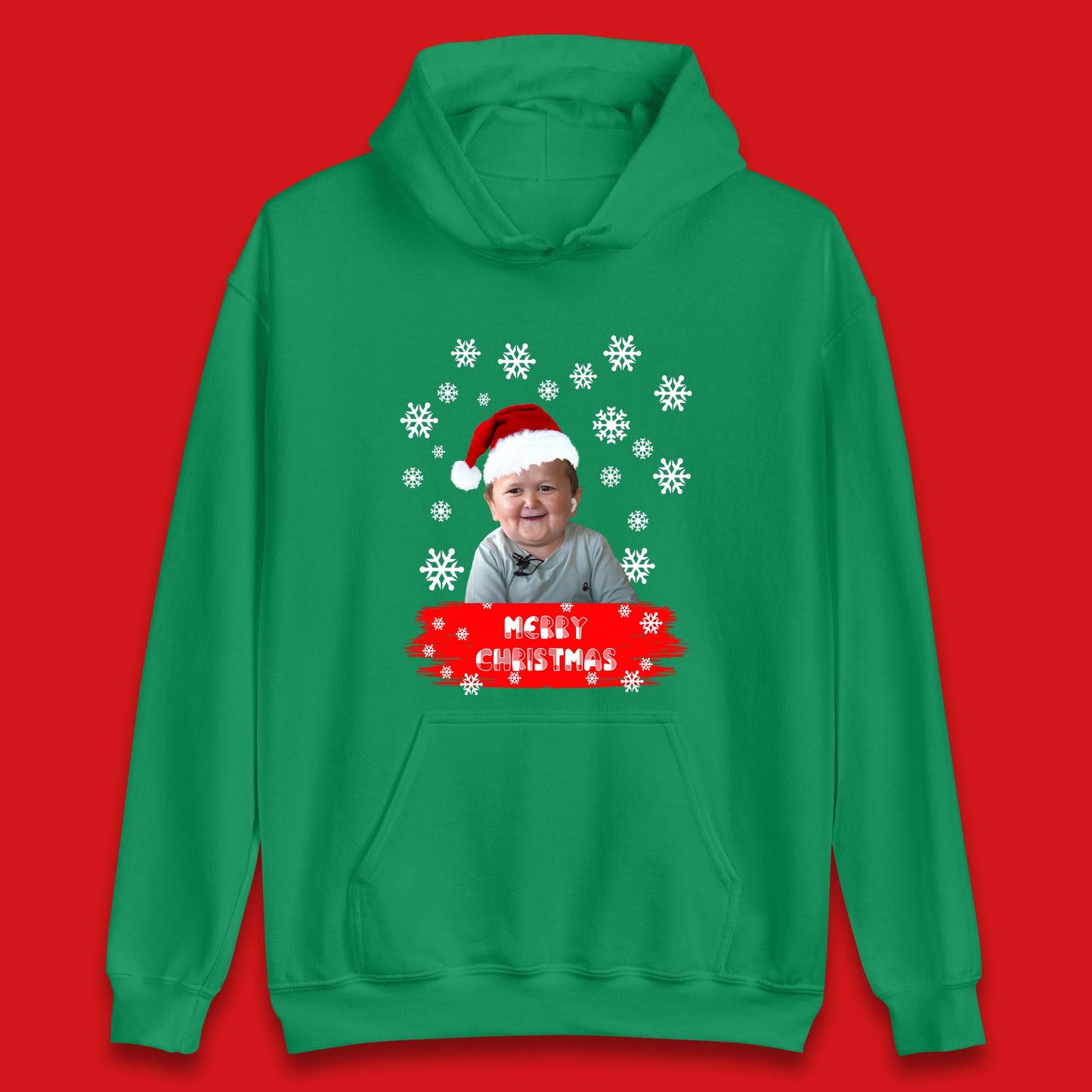 Merry Christmas Hasbulla Snowflakes Unisex Hoodie