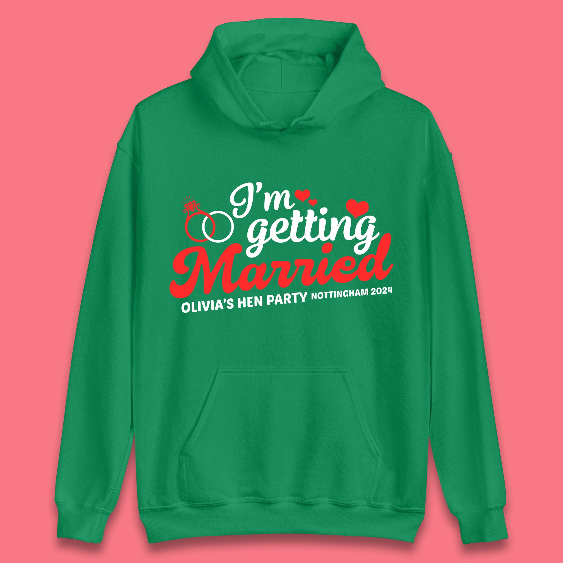 Custom Hen Do Party Unisex Hoodie
