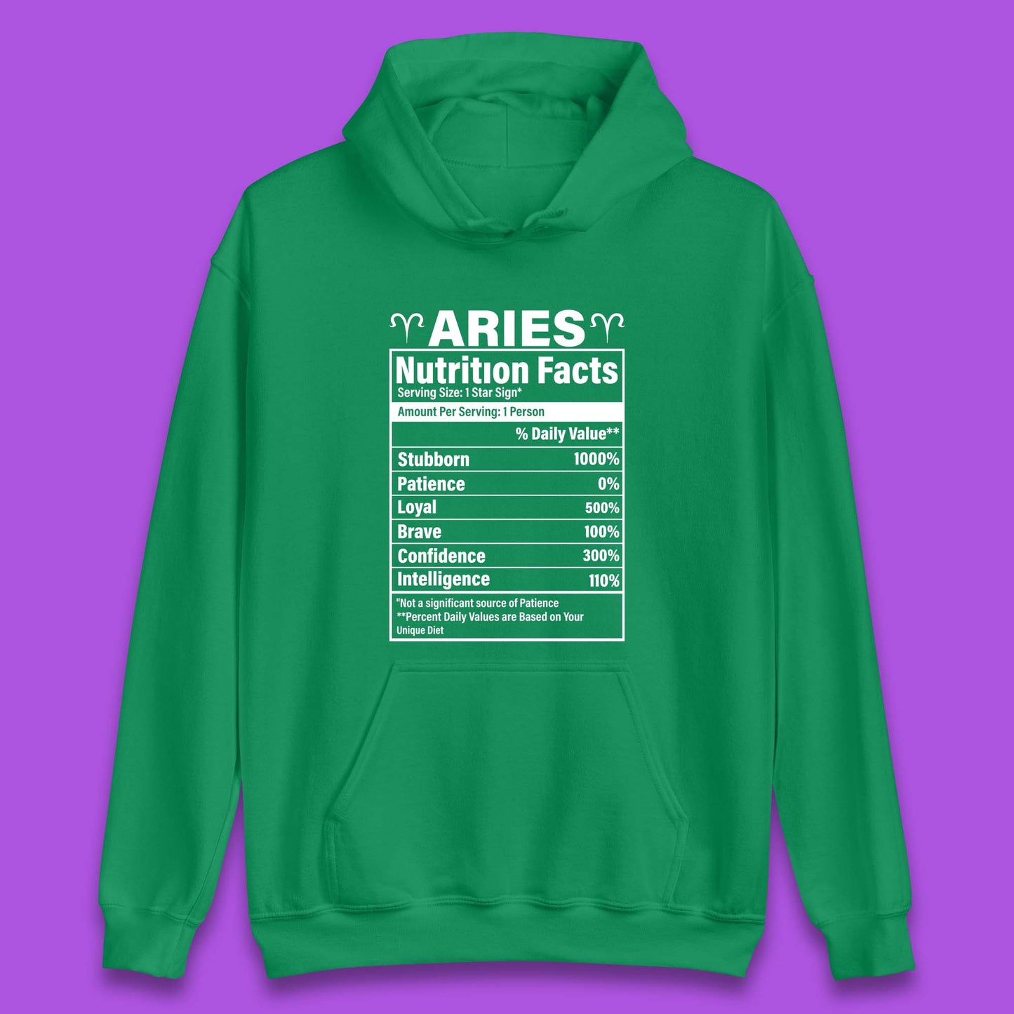 Aries Nutrition Fact Unisex Hoodie