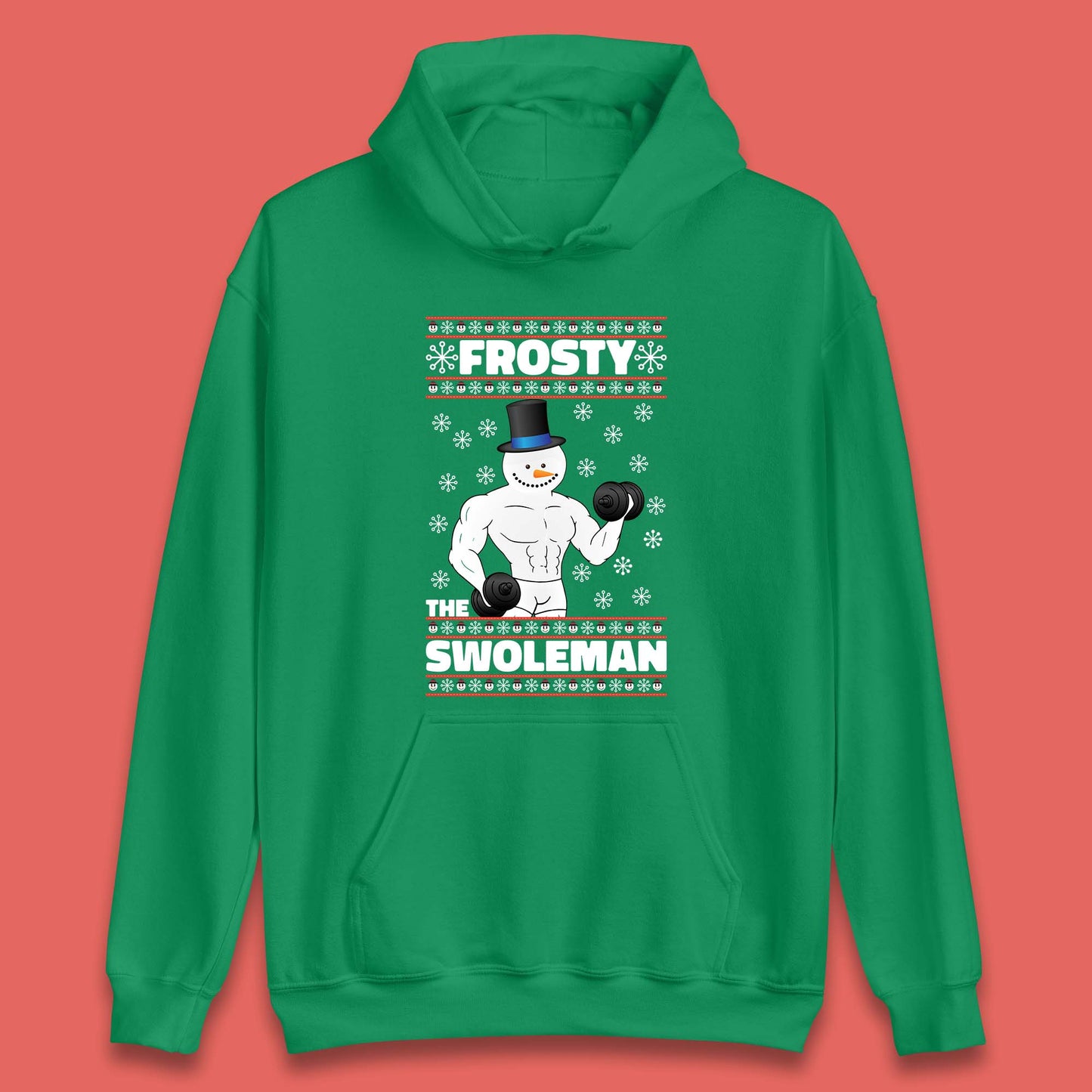Frosty The Swoleman Christmas Gym Unisex Hoodie