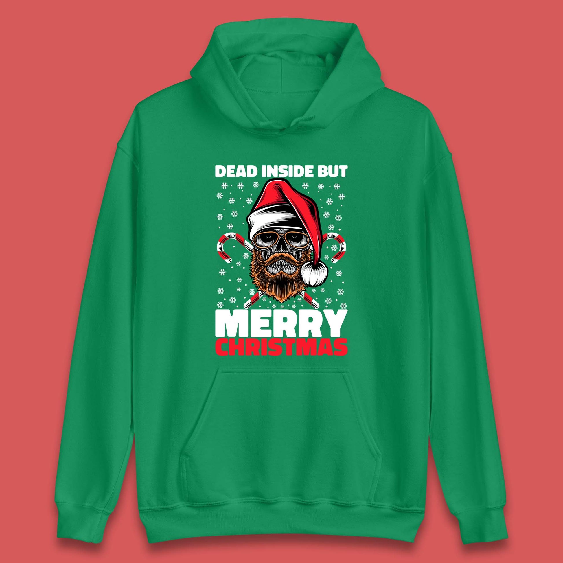 hipster skull christmas hoodie