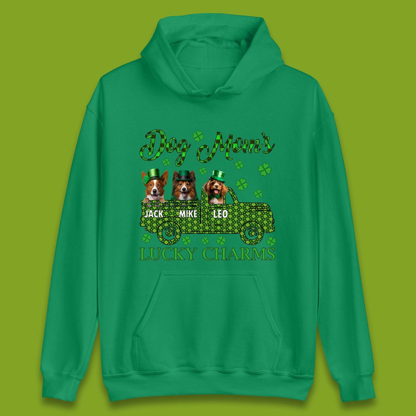 Personalised Dog Mom's Lucky Charms Unisex Hoodie