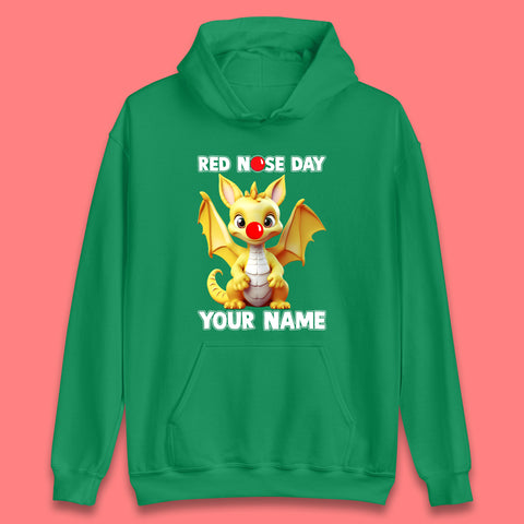 Personalised Dragon Red Nose Day Unisex Hoodie