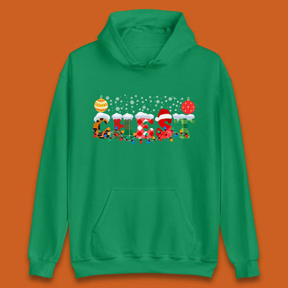 chest and nuts christmas snow winter hoodie