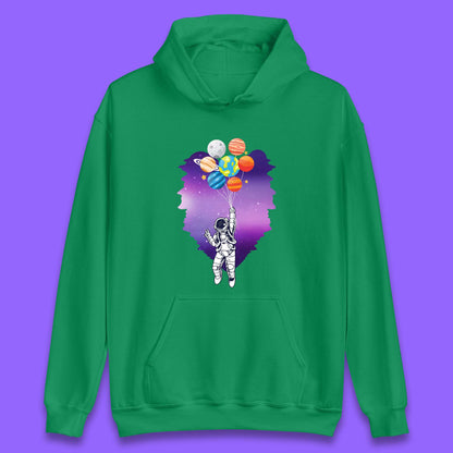 Astronaut Space Planets Balloons Unisex Hoodie