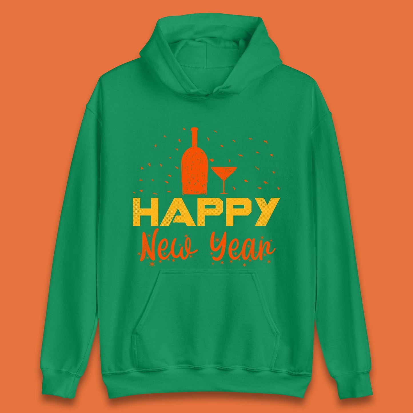 Happy New Year Wine Drinking Unisex Hoodie