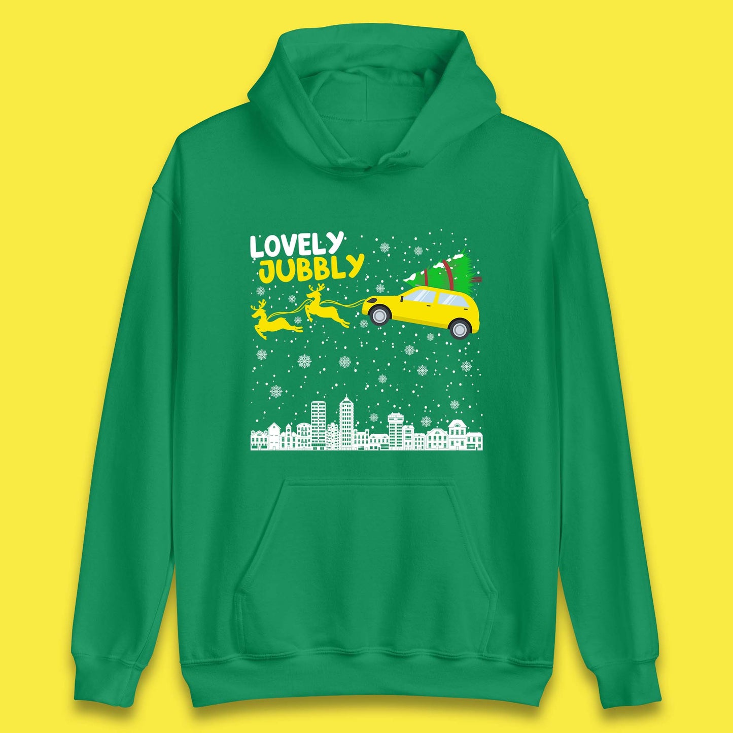 Lovely Jubbly Car Christmas Unisex Hoodie