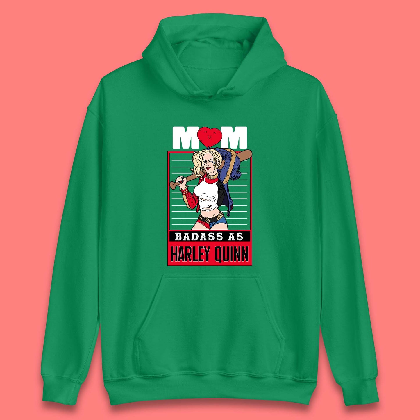Mom Badass as Harley Quinn Unisex Hoodie