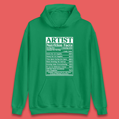 Artist Nutrition Facts Unisex Hoodie